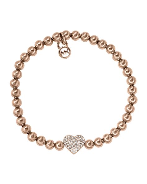 michael kors heart bracelet rose gold